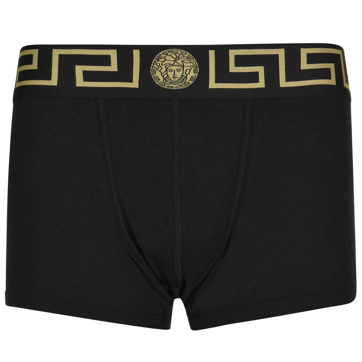 Black - Front - Versace Mens Iconic Cotton Blend Boxer Shorts