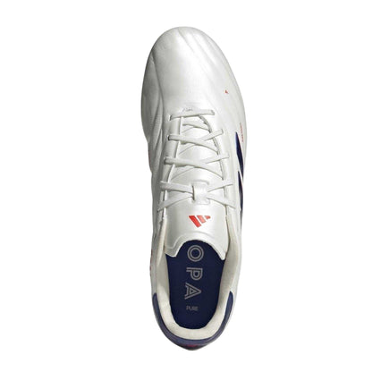 White-Blue - Lifestyle - Adidas Mens Elite Leather Soft Ground Football Boots