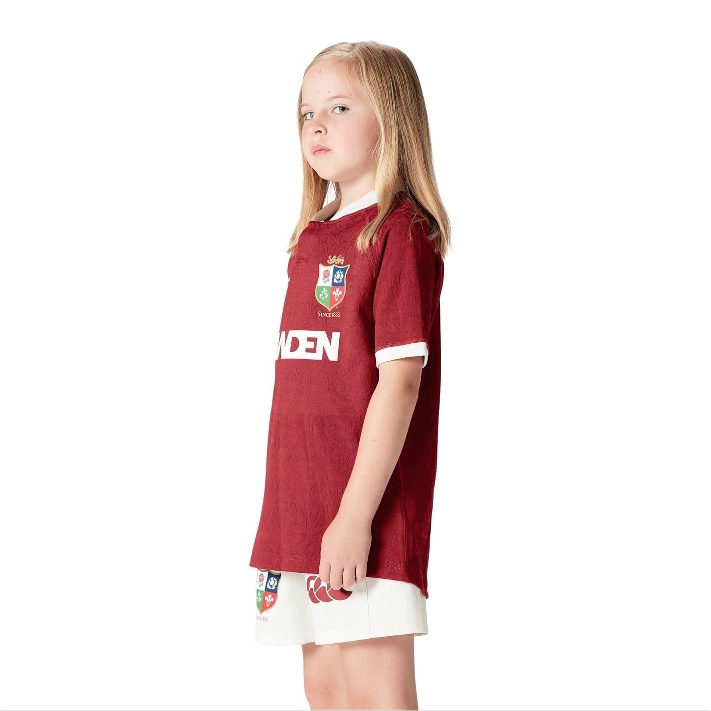 Red Dahlia - Side - Canterbury Childrens-Kids 2024 British & Irish Lions Rugby Shirt