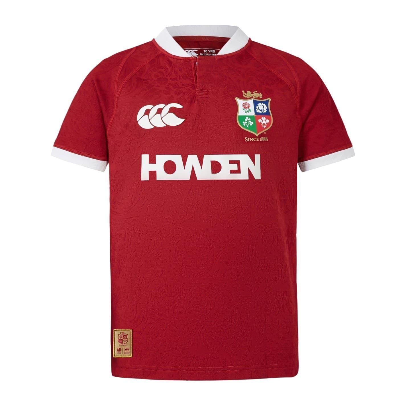 Red Dahlia - Front - Canterbury Childrens-Kids 2024 British & Irish Lions Rugby Shirt