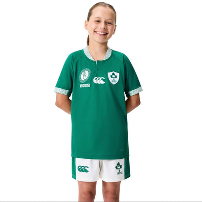 Green - Side - Canterbury Childrens-Kids Ireland Rugby Shirt