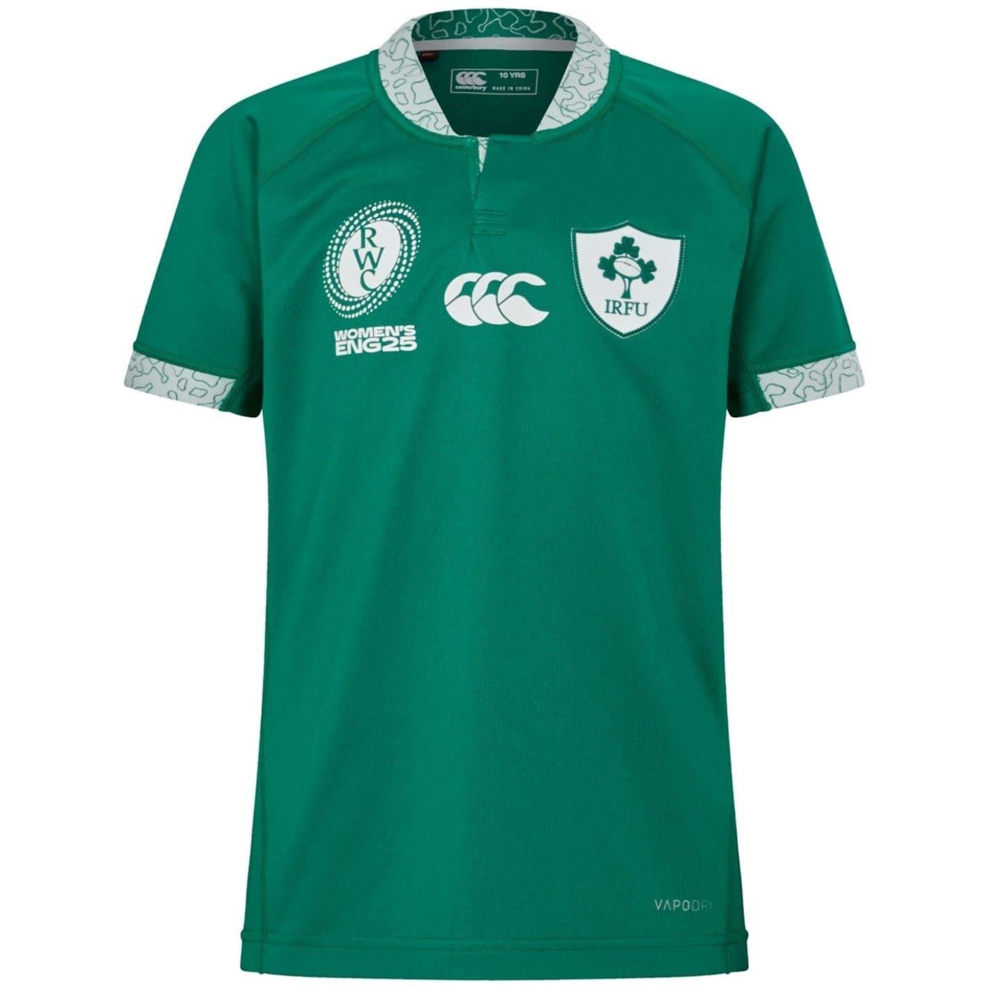 Green - Front - Canterbury Childrens-Kids Ireland Rugby Shirt
