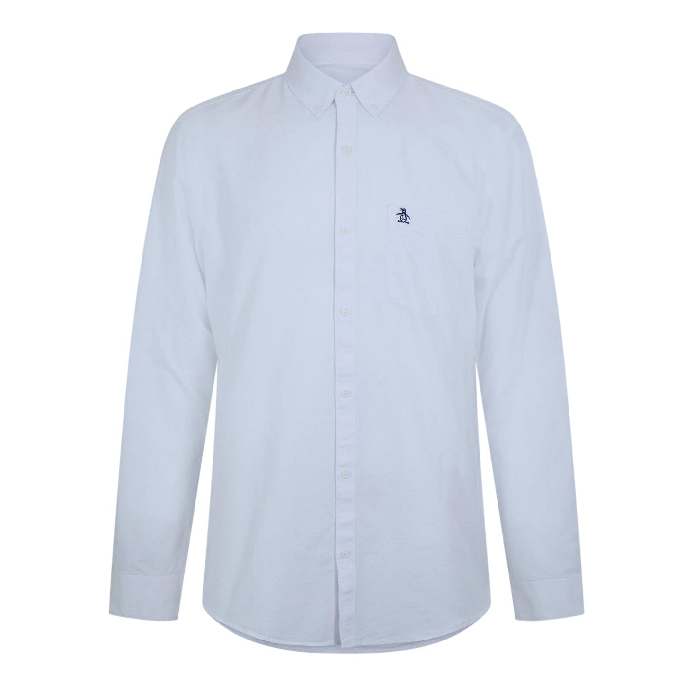 White - Front - Original Penguin Mens Oxford Long-Sleeved Button-Down Shirt