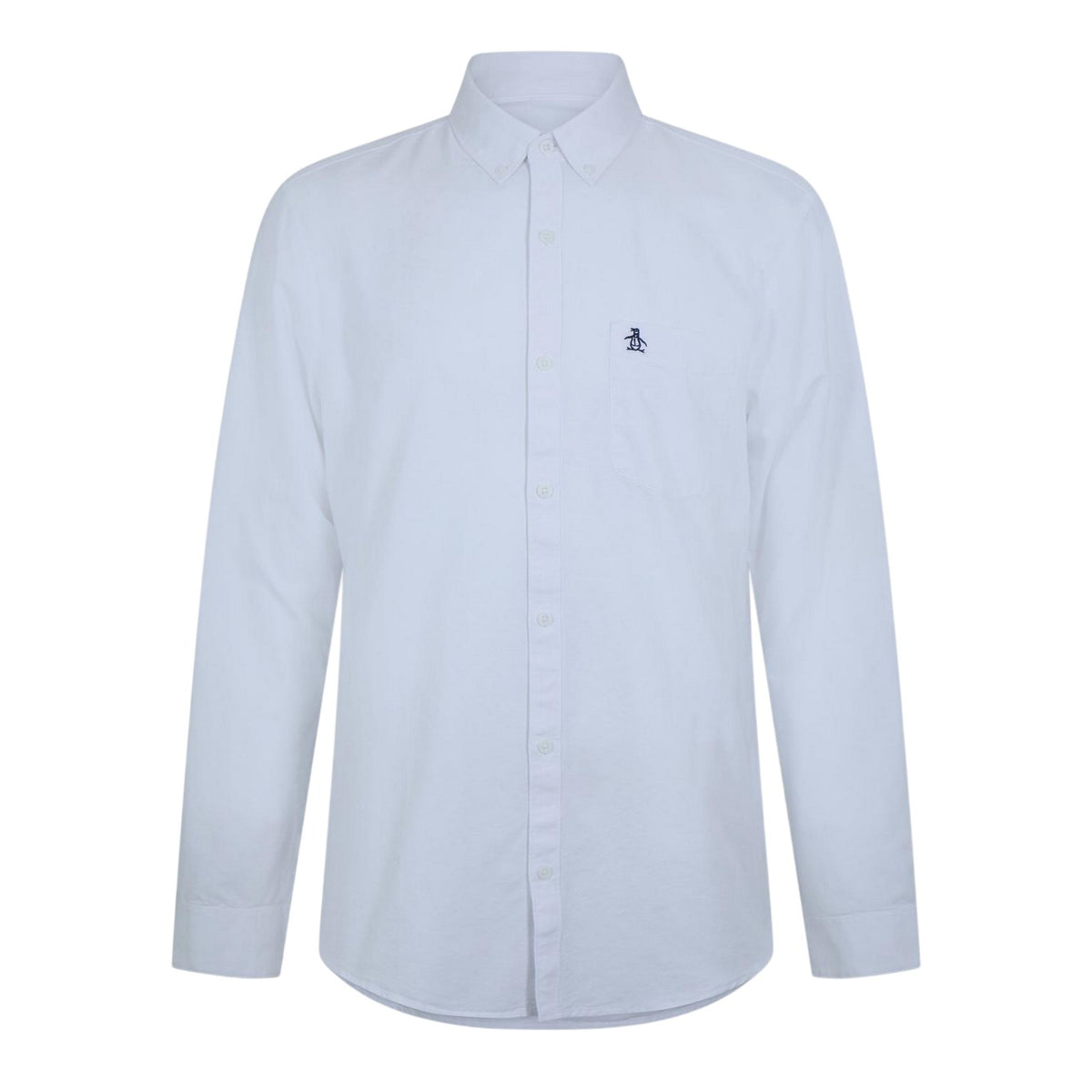 White - Front - Original Penguin Mens Oxford Long-Sleeved Button-Down Shirt