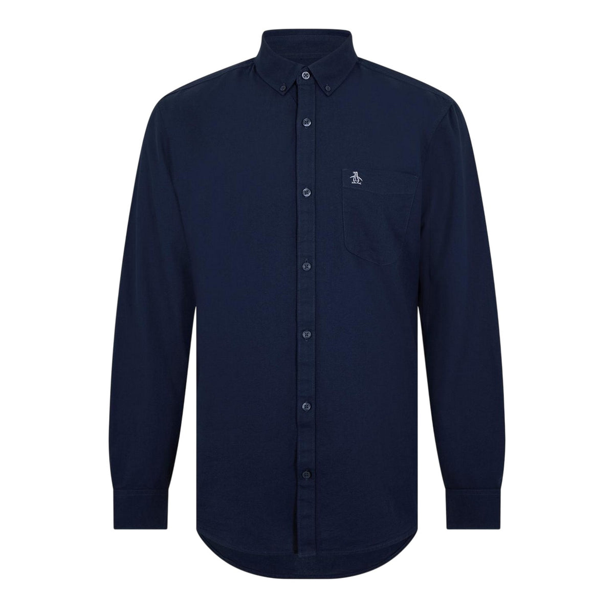 Yale Blue - Front - Original Penguin Mens Oxford Long-Sleeved Button-Down Shirt
