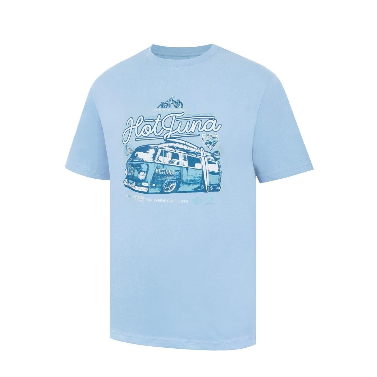 Blue - Side - Hot Tuna Mens Graphic Print Short-Sleeved T-Shirt