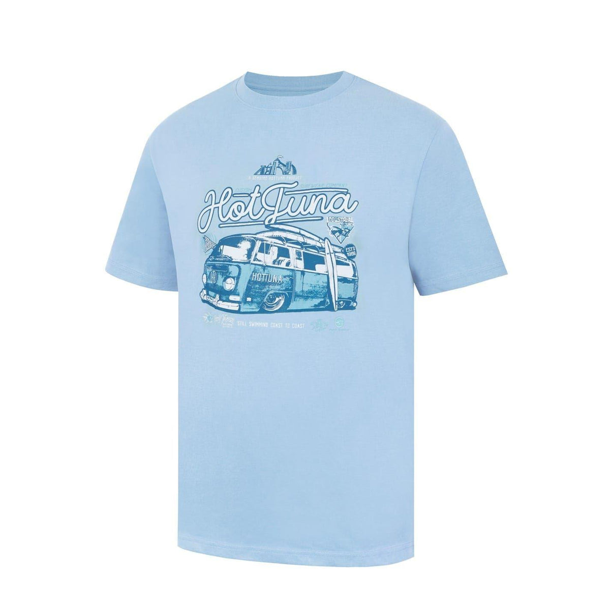 Blue - Side - Hot Tuna Mens Graphic Print Short-Sleeved T-Shirt