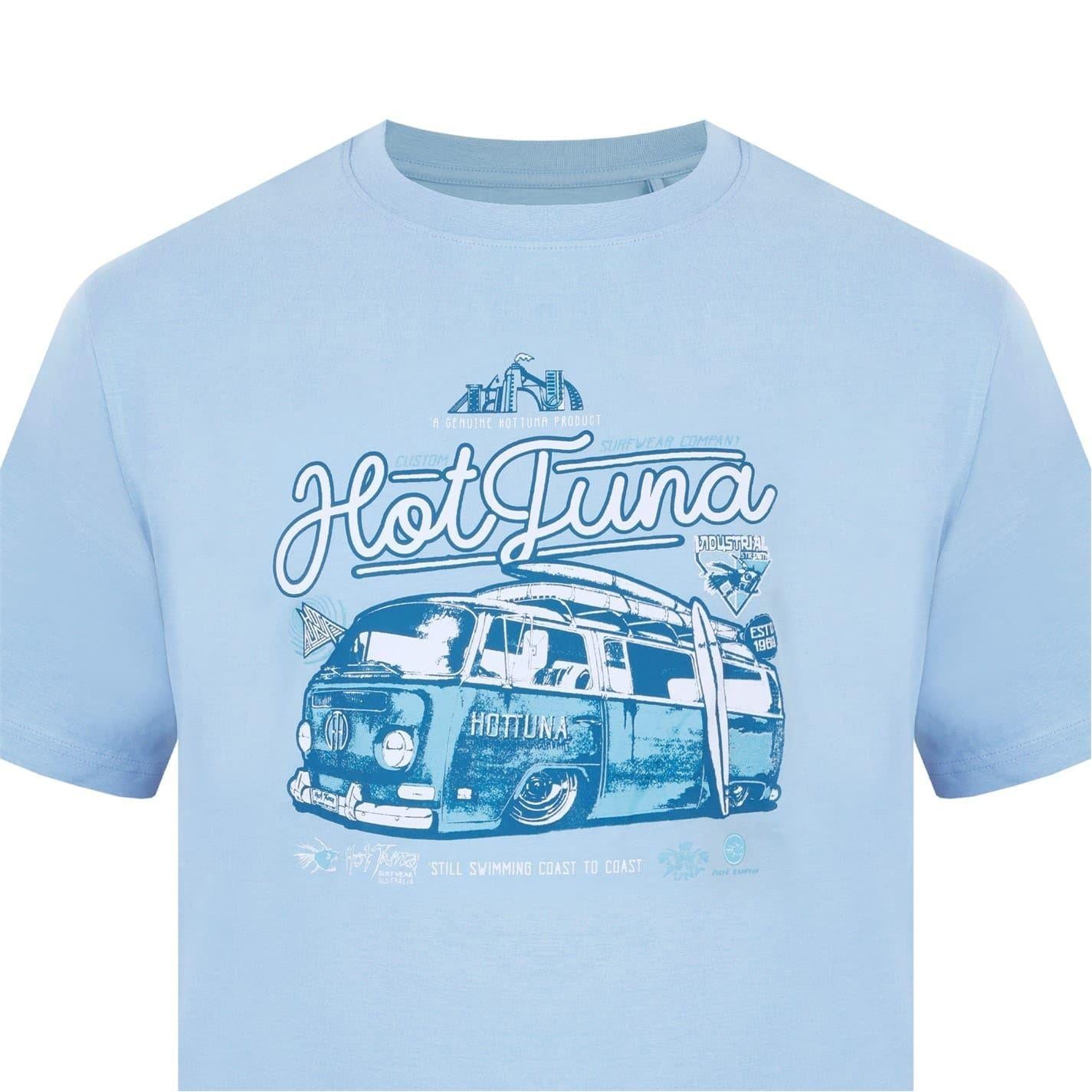 Blue - Lifestyle - Hot Tuna Mens Graphic Print Short-Sleeved T-Shirt