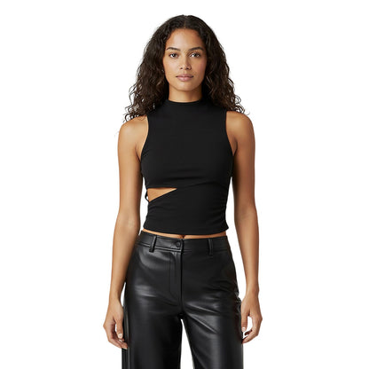 Black - Side - Jack Wills Womens-Ladies Cut Out Slim Tank Top