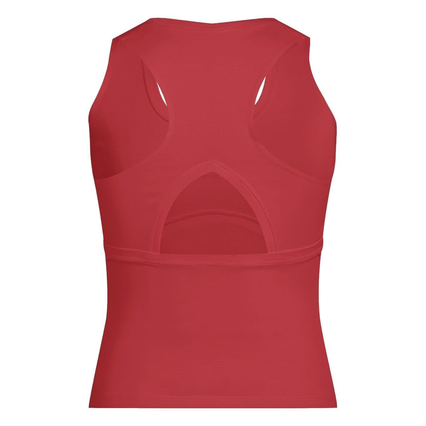 Red - Back - Adidas Womens-Ladies Pro Climacool Fitted Tennis Tank Top