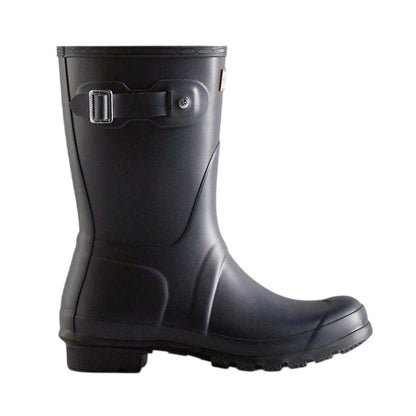 Navy - Front - Hunter Womens-Ladies Original Logo Short Wellington Boots