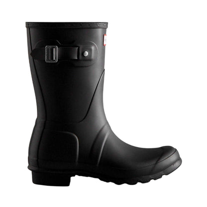Black - Front - Hunter Womens-Ladies Original Logo Short Wellington Boots