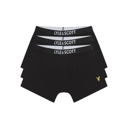Black - Front - Lyle & Scott Boys Logo Briefs (Pack of 3)