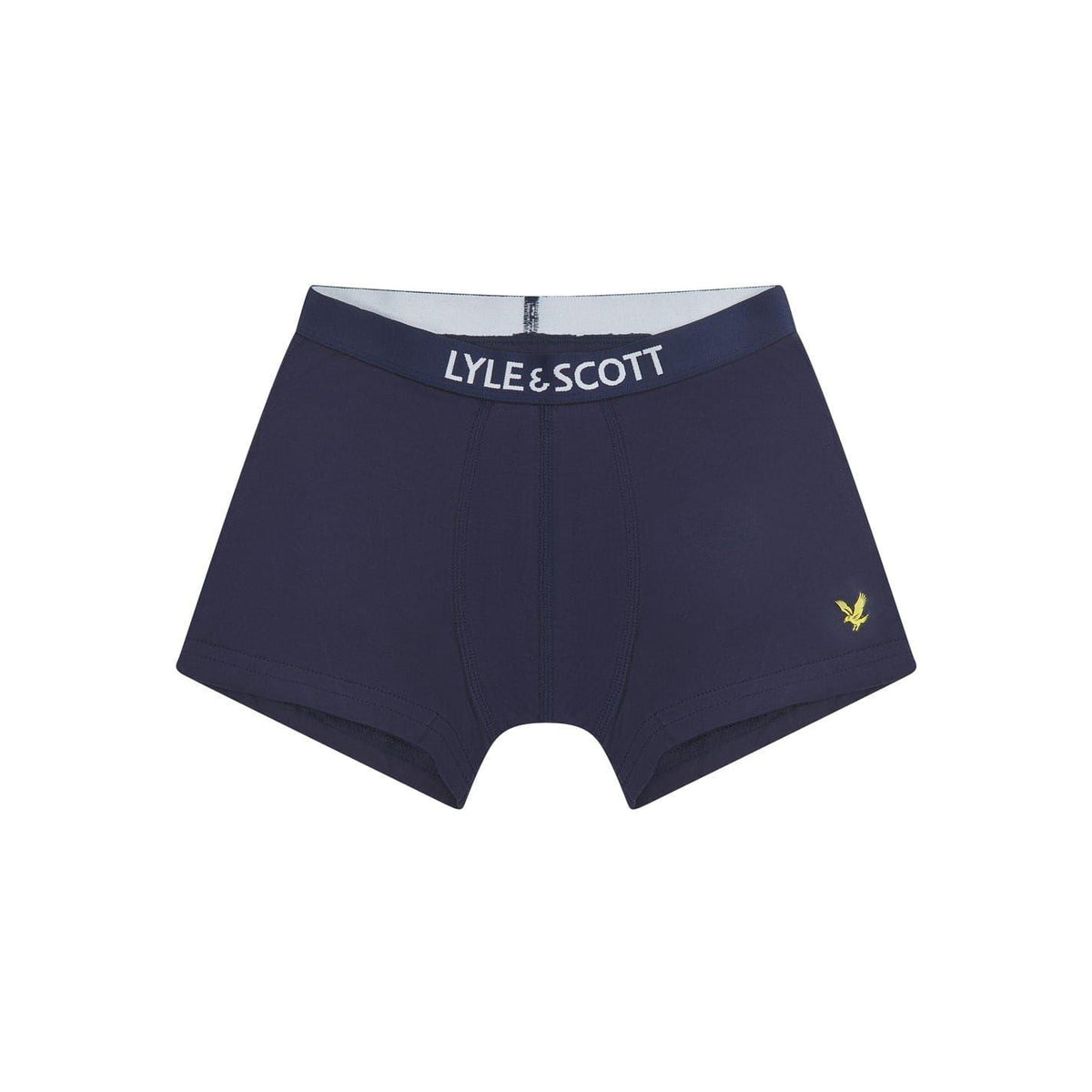 Black-Navy-Grey Marl - Back - Lyle & Scott Boys Logo Briefs (Pack of 3)