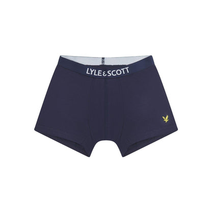 Black-Navy-Grey Marl - Back - Lyle & Scott Boys Logo Briefs (Pack of 3)