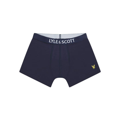 Peacoat - Back - Lyle & Scott Boys Logo Briefs (Pack of 3)