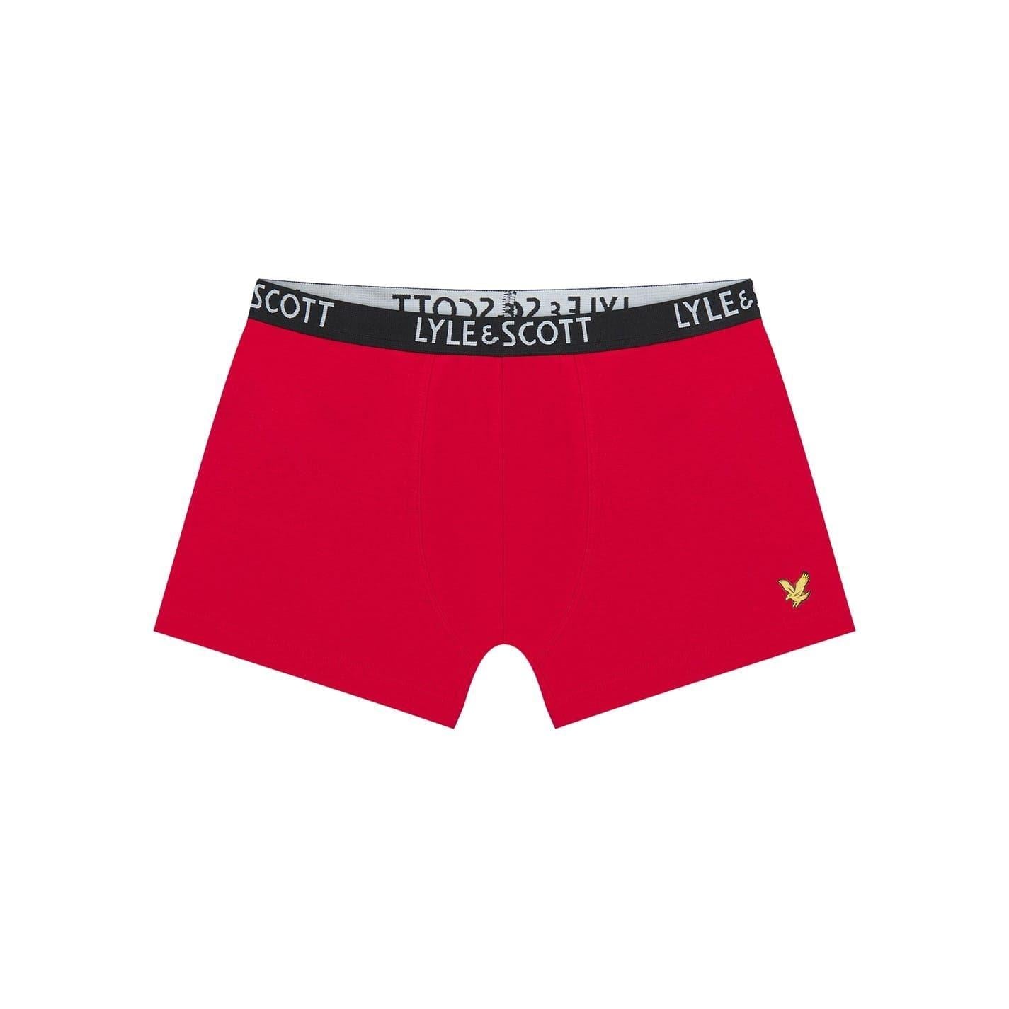 Black-Blue-Red - Lifestyle - Lyle & Scott Boys Logo Briefs (Pack of 3)