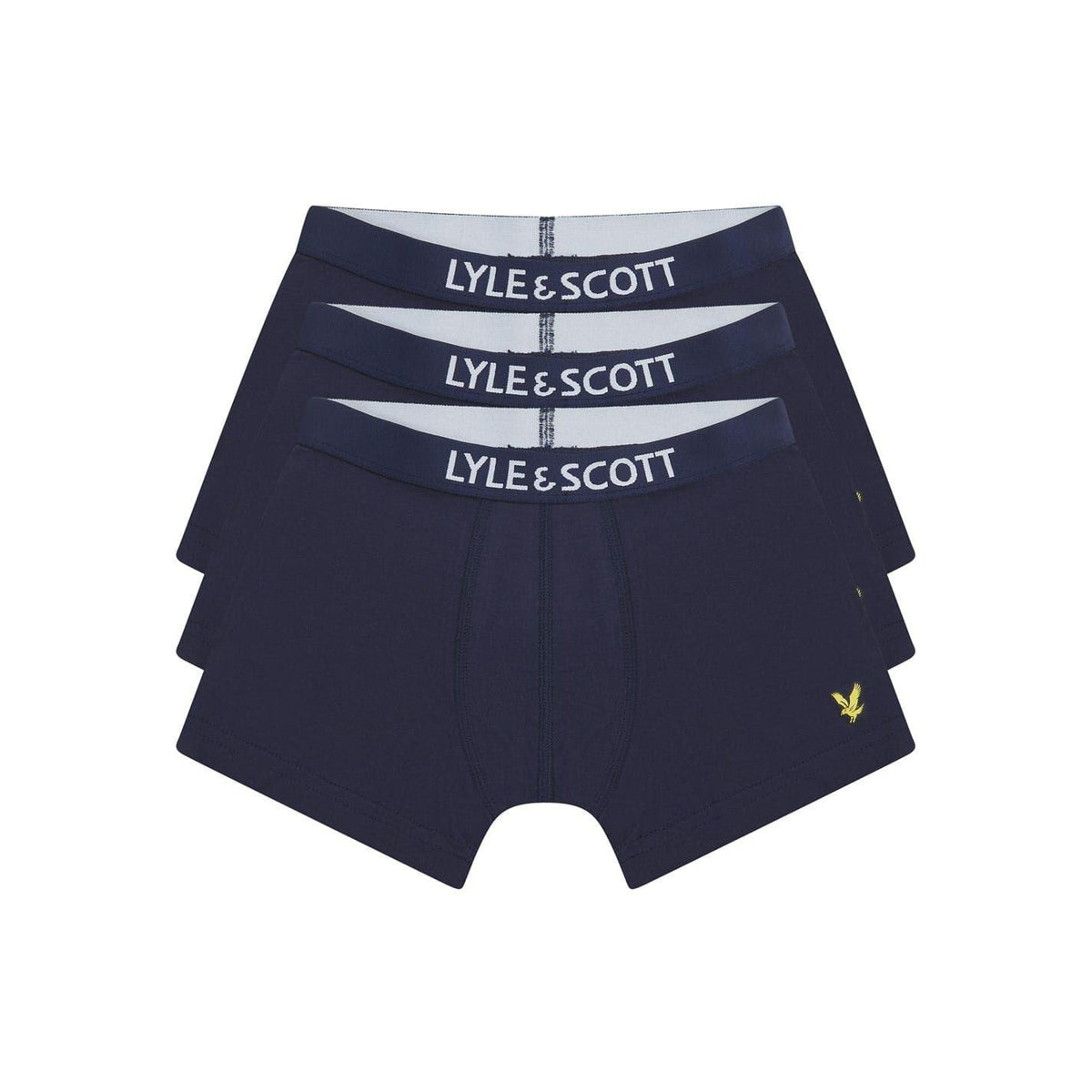 Peacoat - Front - Lyle & Scott Boys Logo Briefs (Pack of 3)