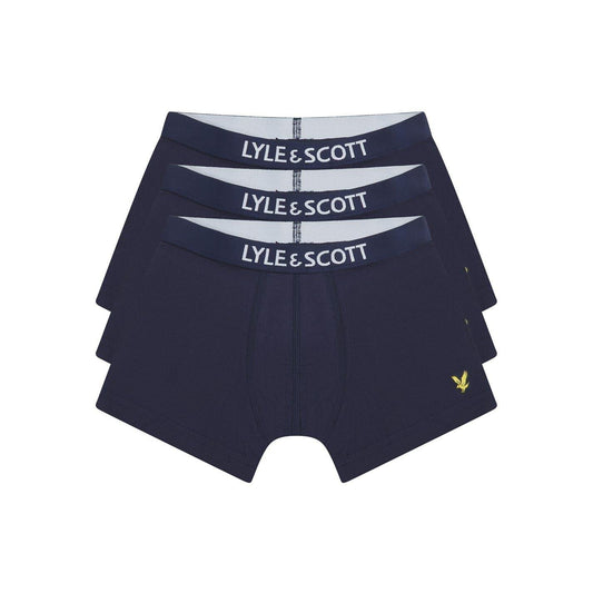 Peacoat - Front - Lyle & Scott Boys Logo Briefs (Pack of 3)
