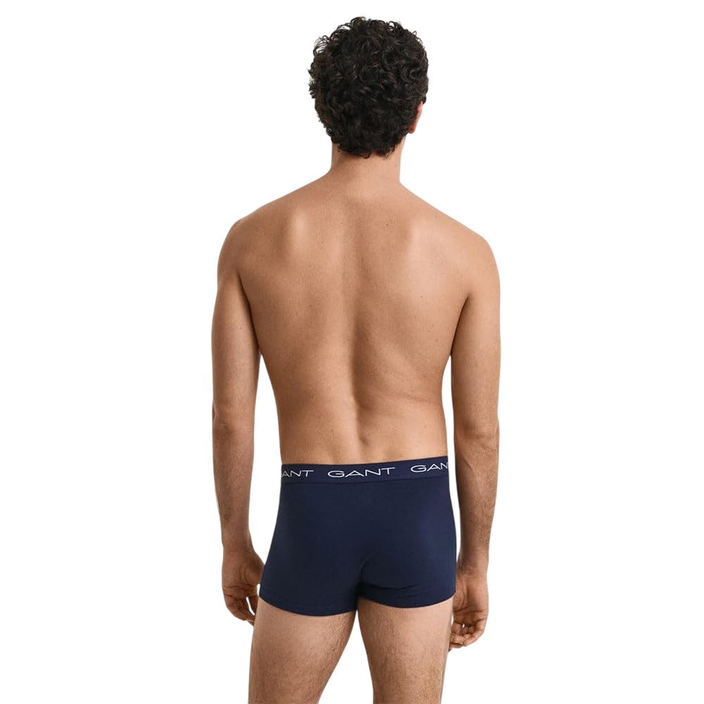 Black - Back - Gant Mens Stretch Boxer Briefs (Pack of 3)