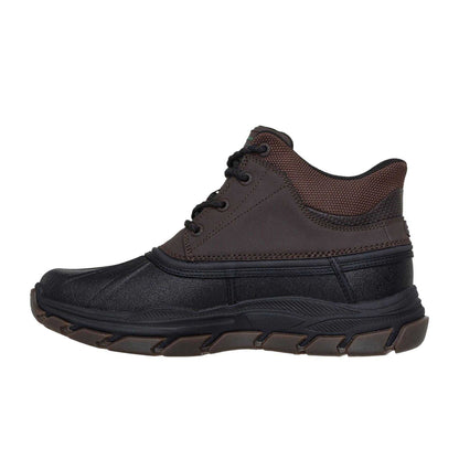 Chocolate-Black - Back - Skechers Mens Deere Waterproof Mid Cut Hiking Boots