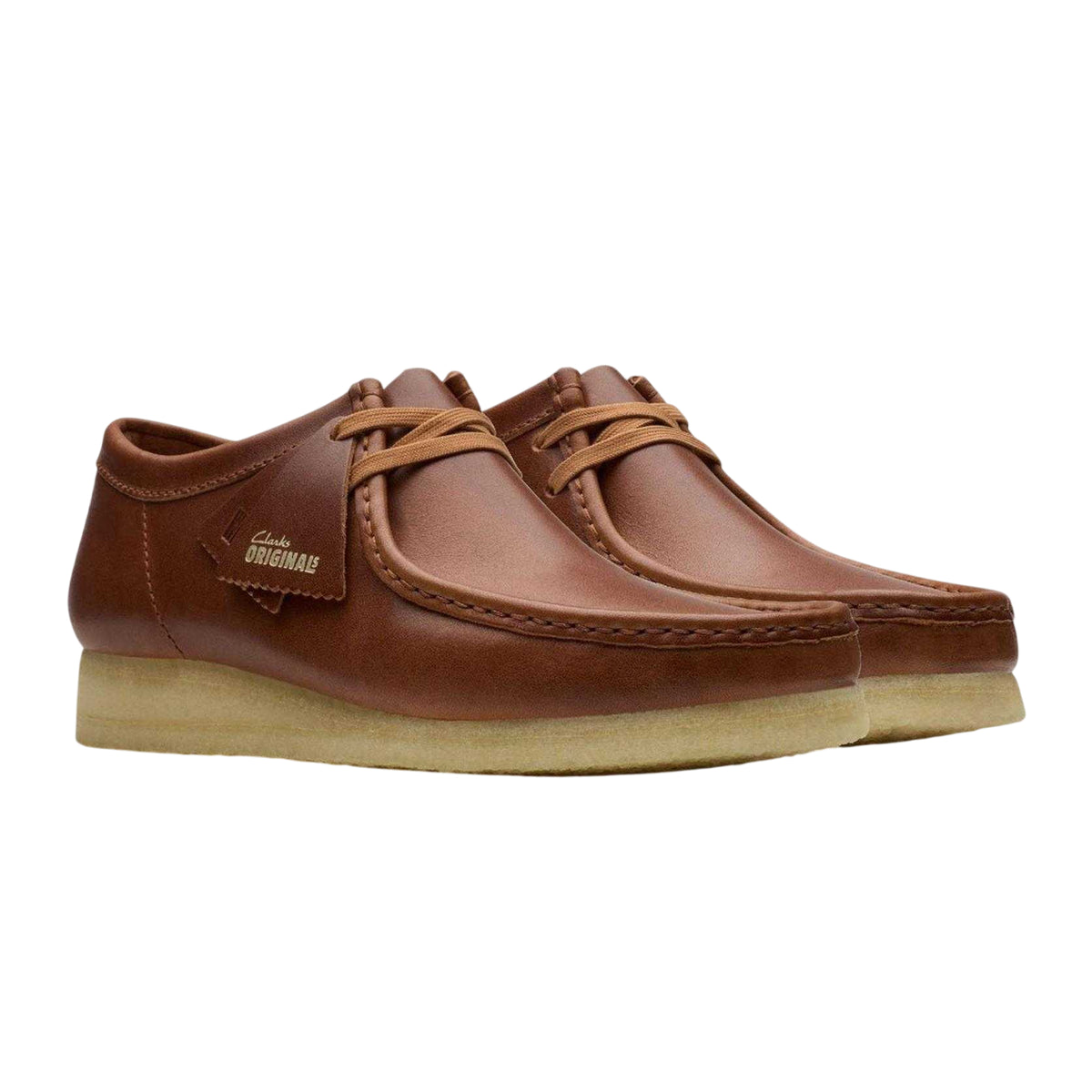 Tan - Lifestyle - Clarks Originals Mens Wallabee Leather Moc Toe Boat Shoes