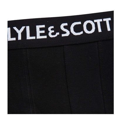 Core Black - Side - Lyle & Scott Mens Plain Boxer Briefs (Pack of 10)