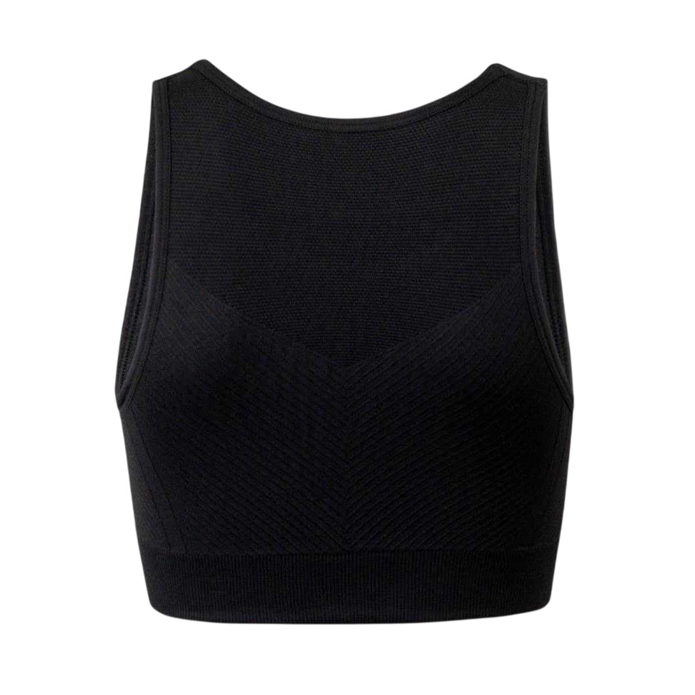 Black - Back - USA Girls Pro Seamless Crop Top