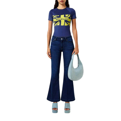 Navy - Pack Shot - Sinead Gorey Womens-Ladies Union Jack T-Shirt