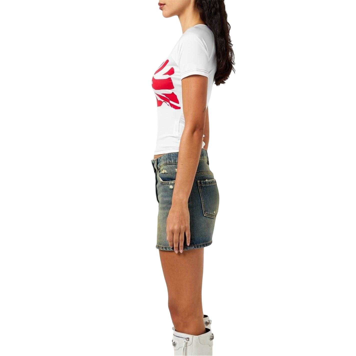 White - Side - Sinead Gorey Womens-Ladies Union Jack T-Shirt