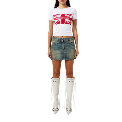 White - Pack Shot - Sinead Gorey Womens-Ladies Union Jack T-Shirt