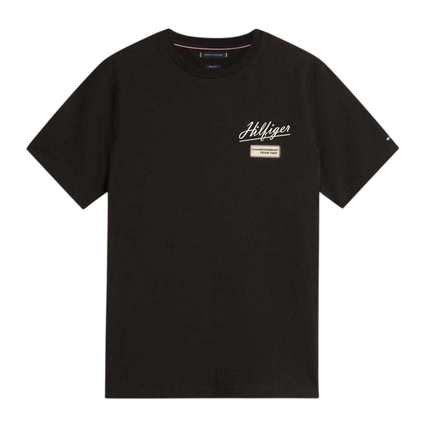 Black - Front - Tommy Hilfiger Mens Modern Crew Neck T-Shirt