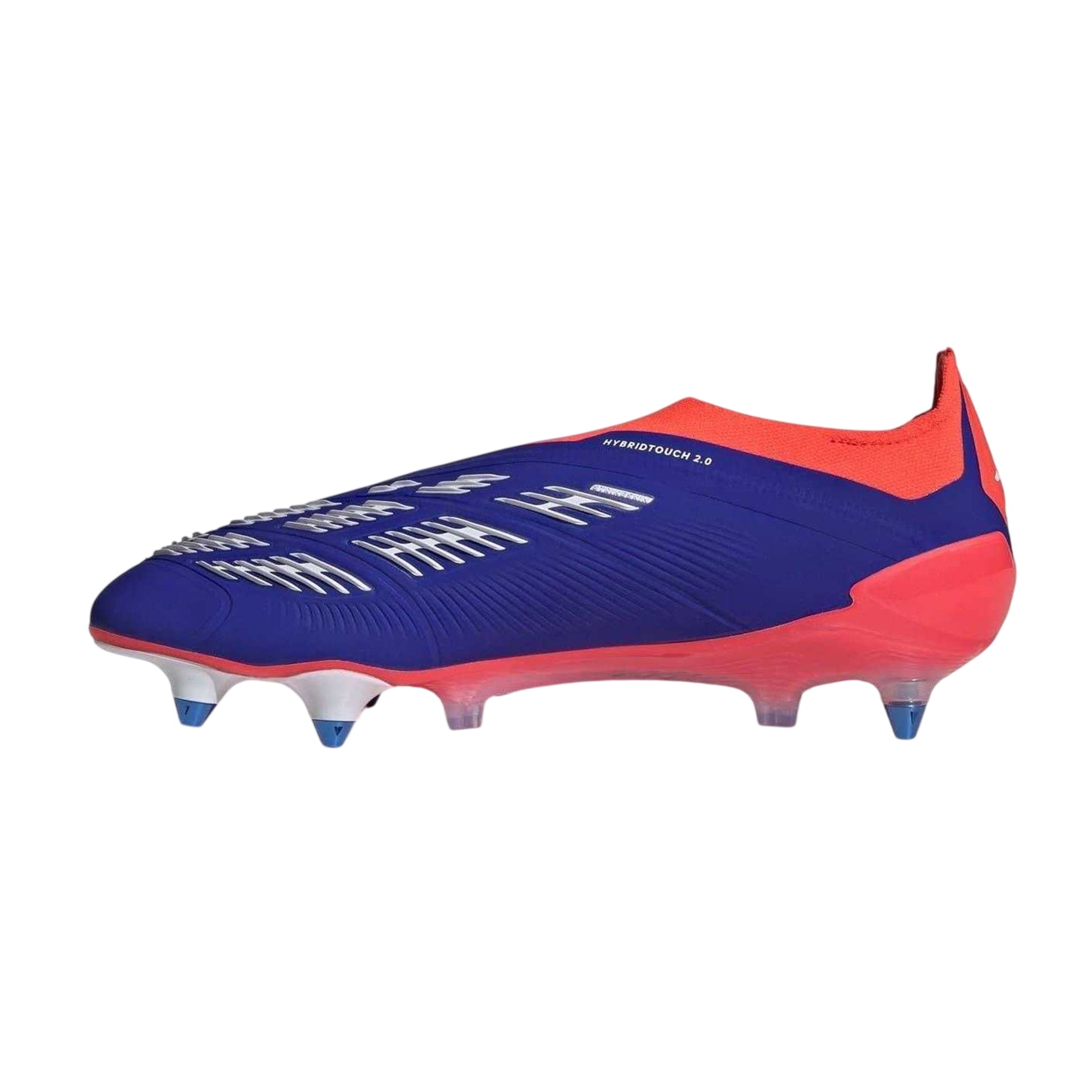 Blue-White-Red - Side - Predator Unisex Adult Predator Elite Soft Ground Football Boots