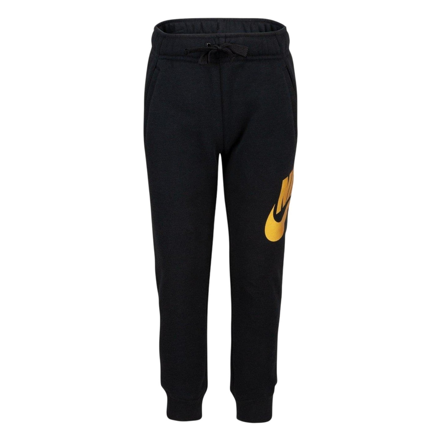 Black-Gold - Front - Nike Childrens-Kids Club Joggers