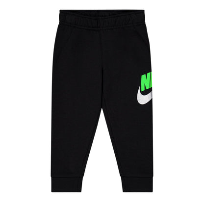Black-Green - Front - Nike Childrens-Kids Club Joggers