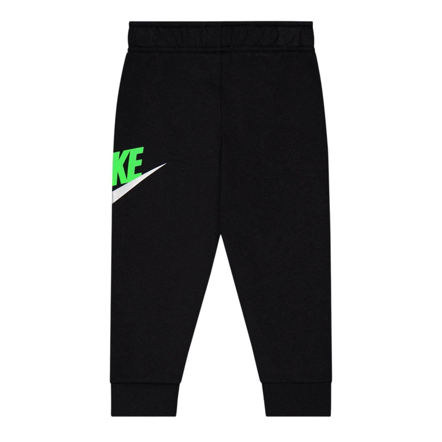 Black-Green - Back - Nike Childrens-Kids Club Joggers