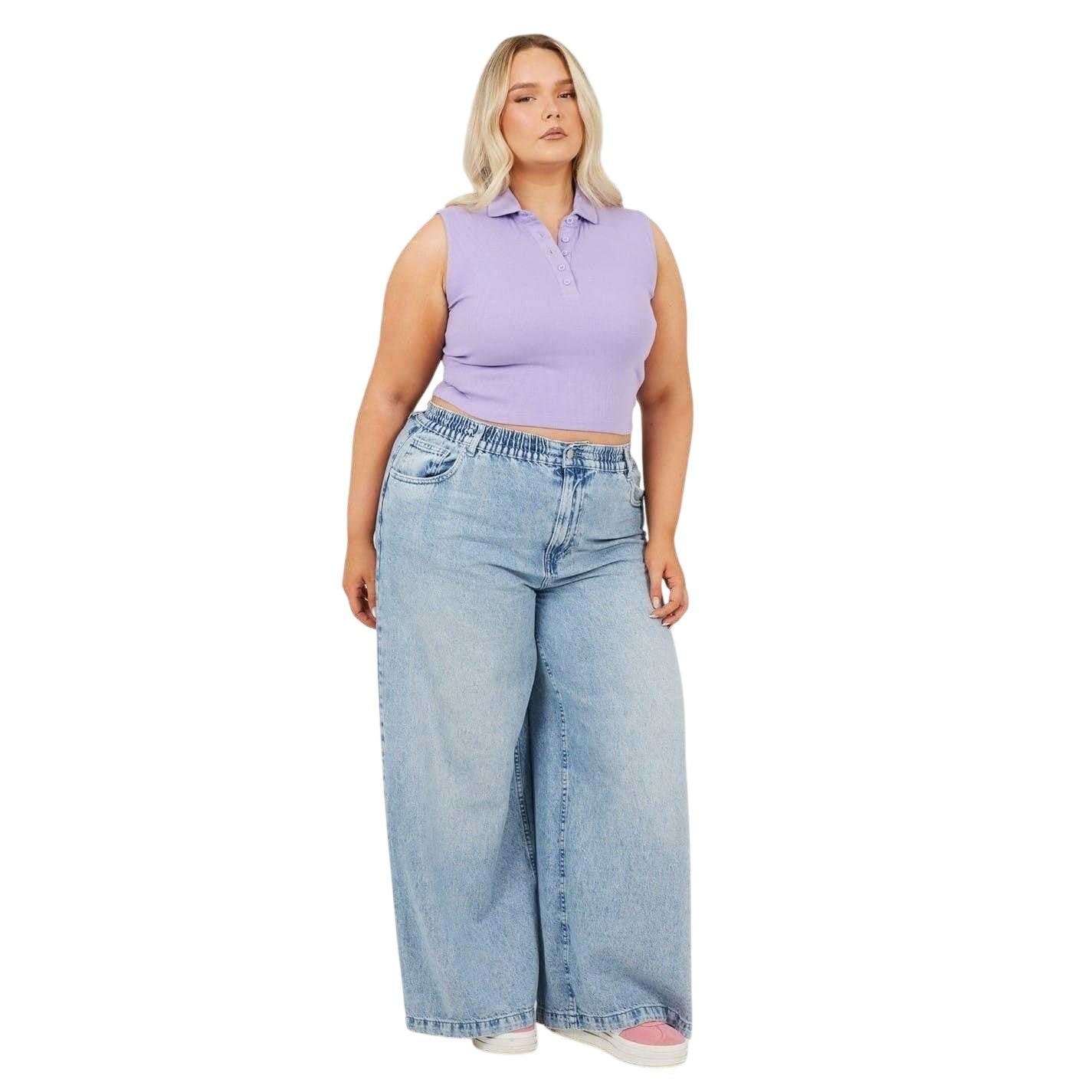 Violet - Lifestyle - Brave Soul Womens-Ladies Sleeveless Crop Top