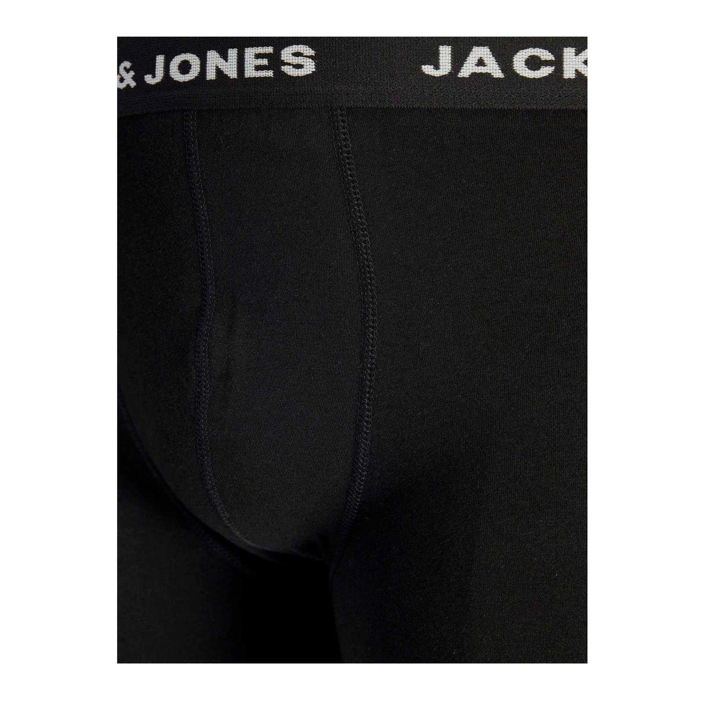 Black - Back - Jack And Jones Mens Basic Plus Boxer Briefs (Pack of 7)