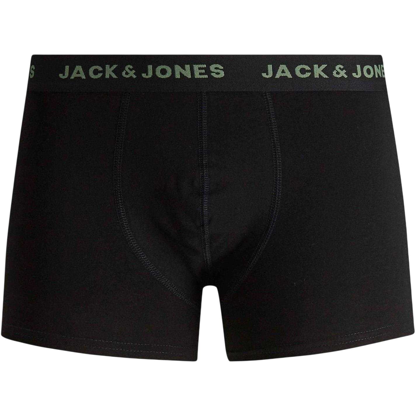 Black - Side - Jack And Jones Mens Basic Plus Boxer Briefs (Pack of 7)