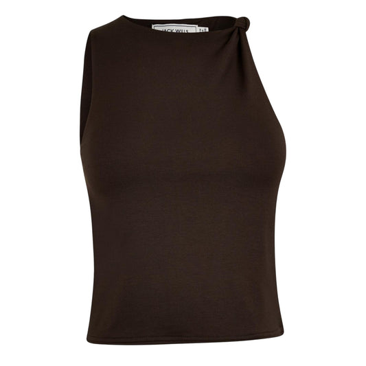 Brown - Front - Jack Wills Womens-Ladies Sleeveless Vest Top