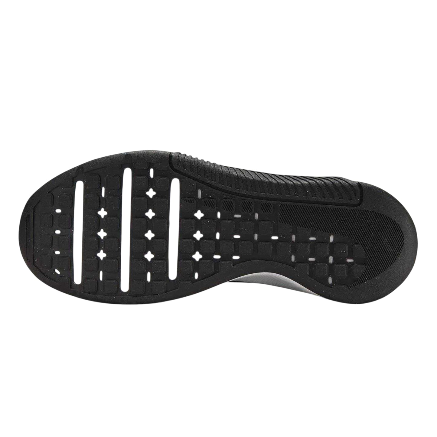Black-White - Lifestyle - Nike Womens-Ladies Leather Flat Heel Flat Trainers