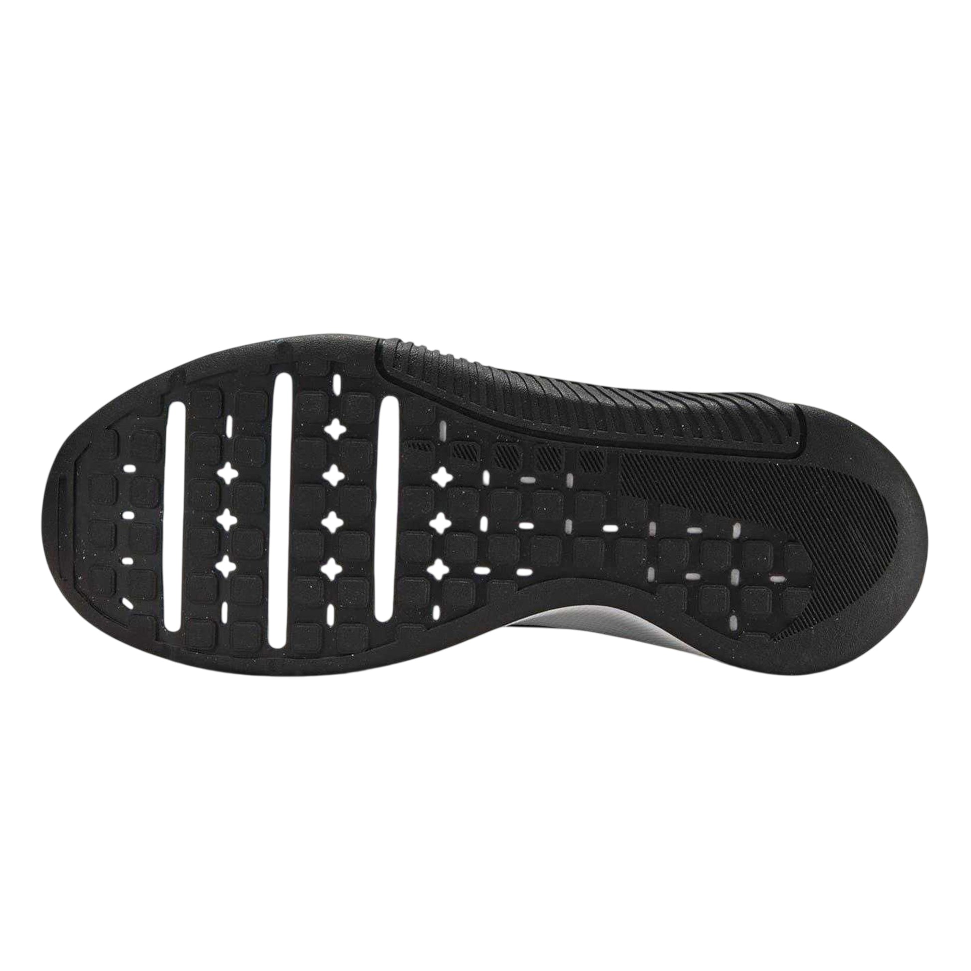 Black-White - Lifestyle - Nike Womens-Ladies Leather Flat Heel Flat Trainers
