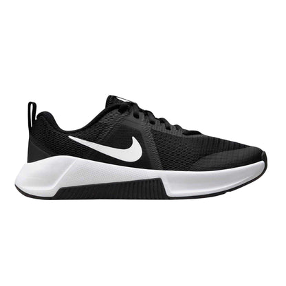 Black-White - Front - Nike Womens-Ladies Leather Flat Heel Flat Trainers