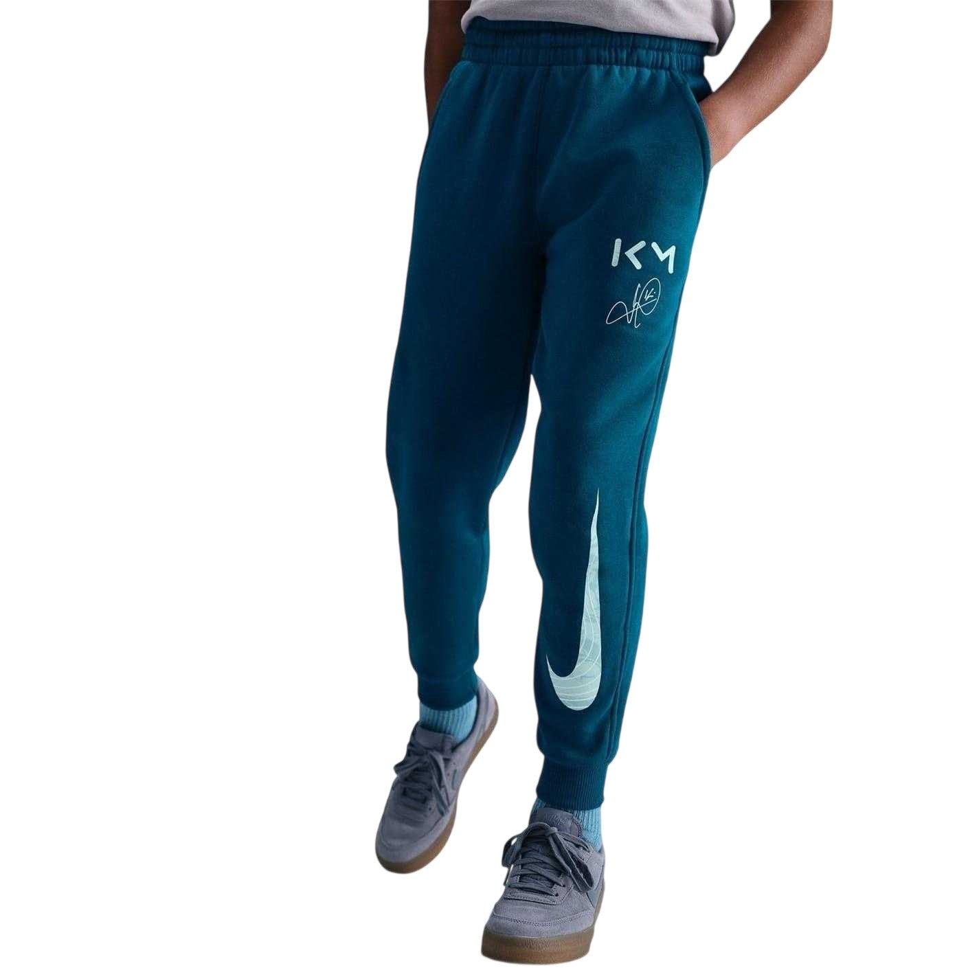 Abyss Blue - Side - Nike Childrens-Kids Kylian Mbappe Fleece Joggers