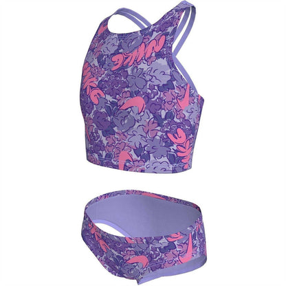 Light Thistle - Side - Nike Girls Floral Bikini Set