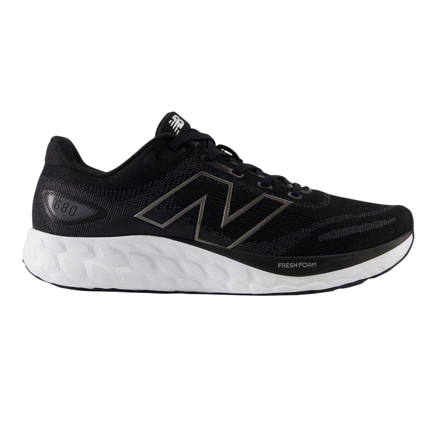 Black-White - Front - New Balance Mens Foam Running Shoes
