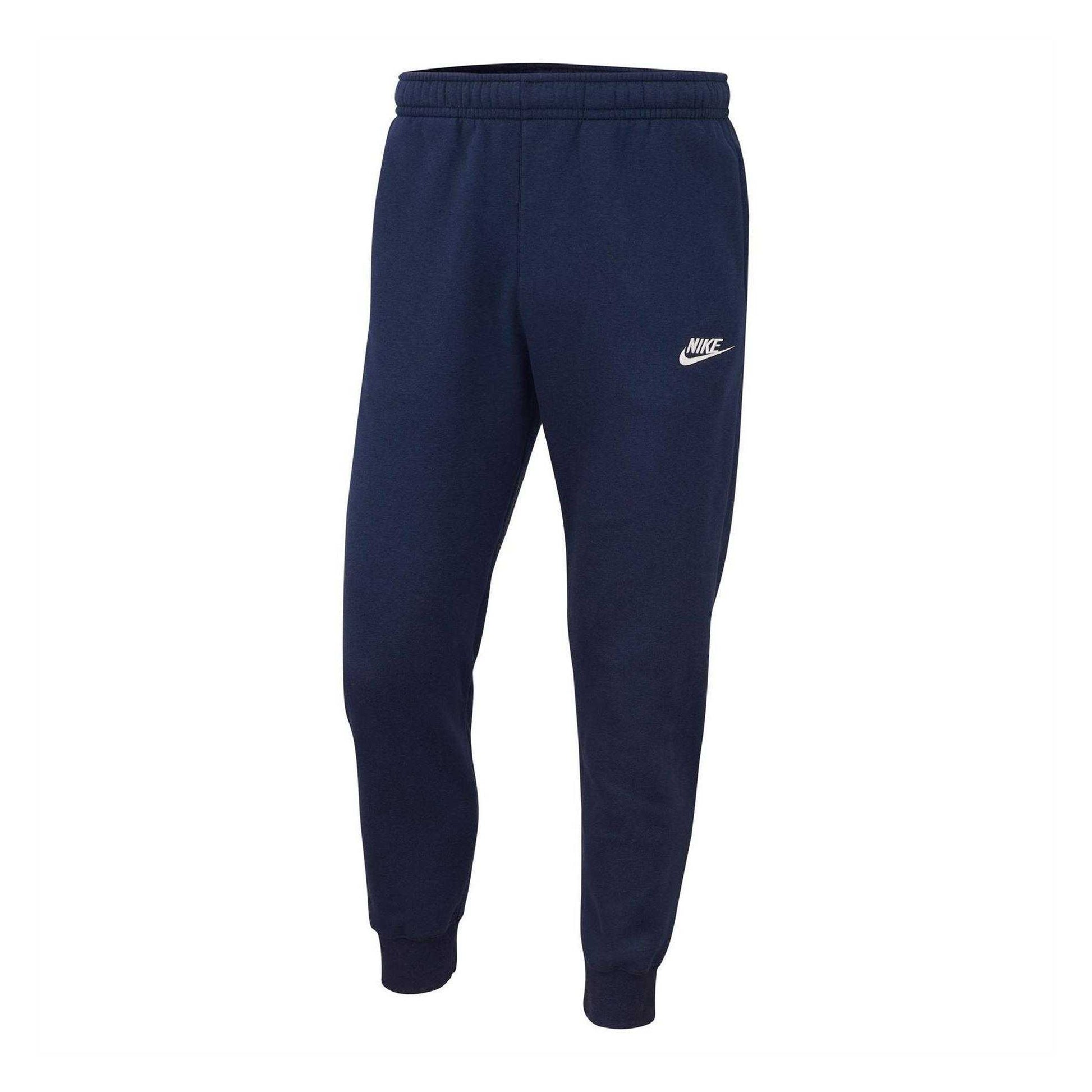 Midnight Navy - Front - Nike Mens Sportswear Club Fleece Jogging Bottoms