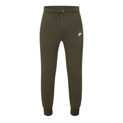 Sequoia Red-White - Front - Nike Mens Sportswear Club Fleece Jogging Bottoms