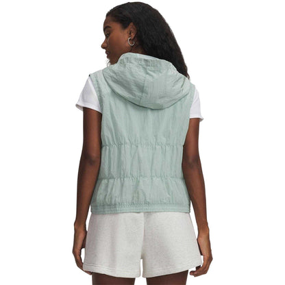 Blue-White - Back - Under Armour Womens-Ladies Rival Woven Vest Top