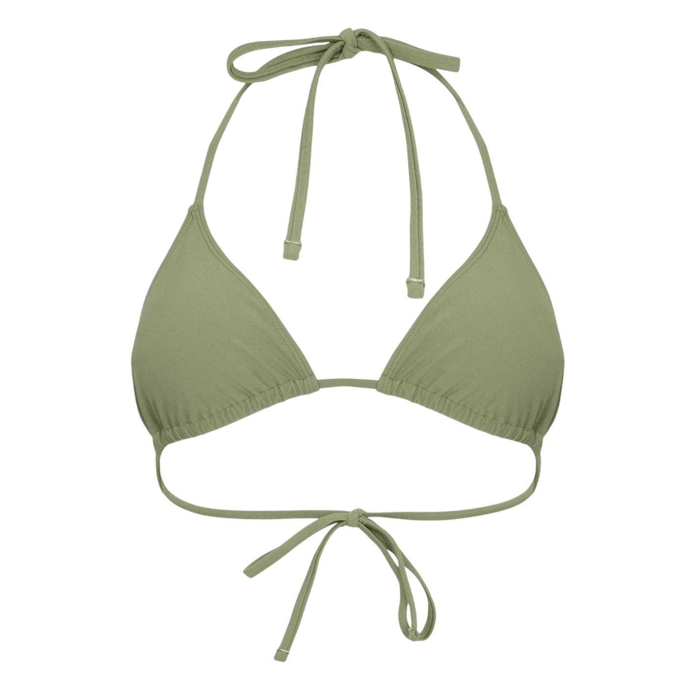 Khaki Green - Front - Jack Wills Womens-Ladies Triangle Bikini Top